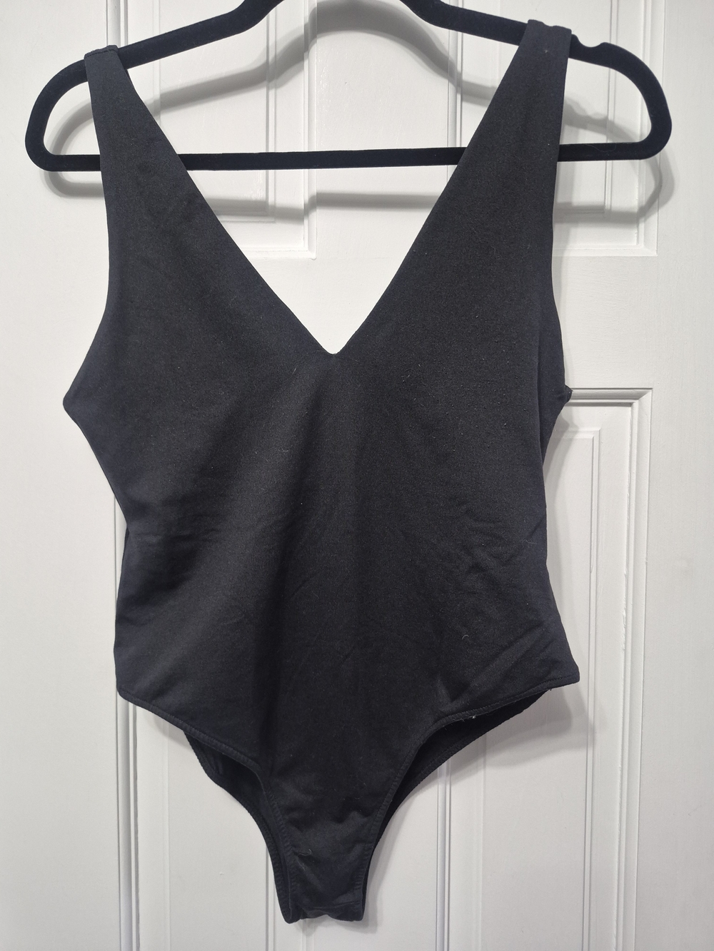 Zara Black V-Neck Sleeveless Bodysuit